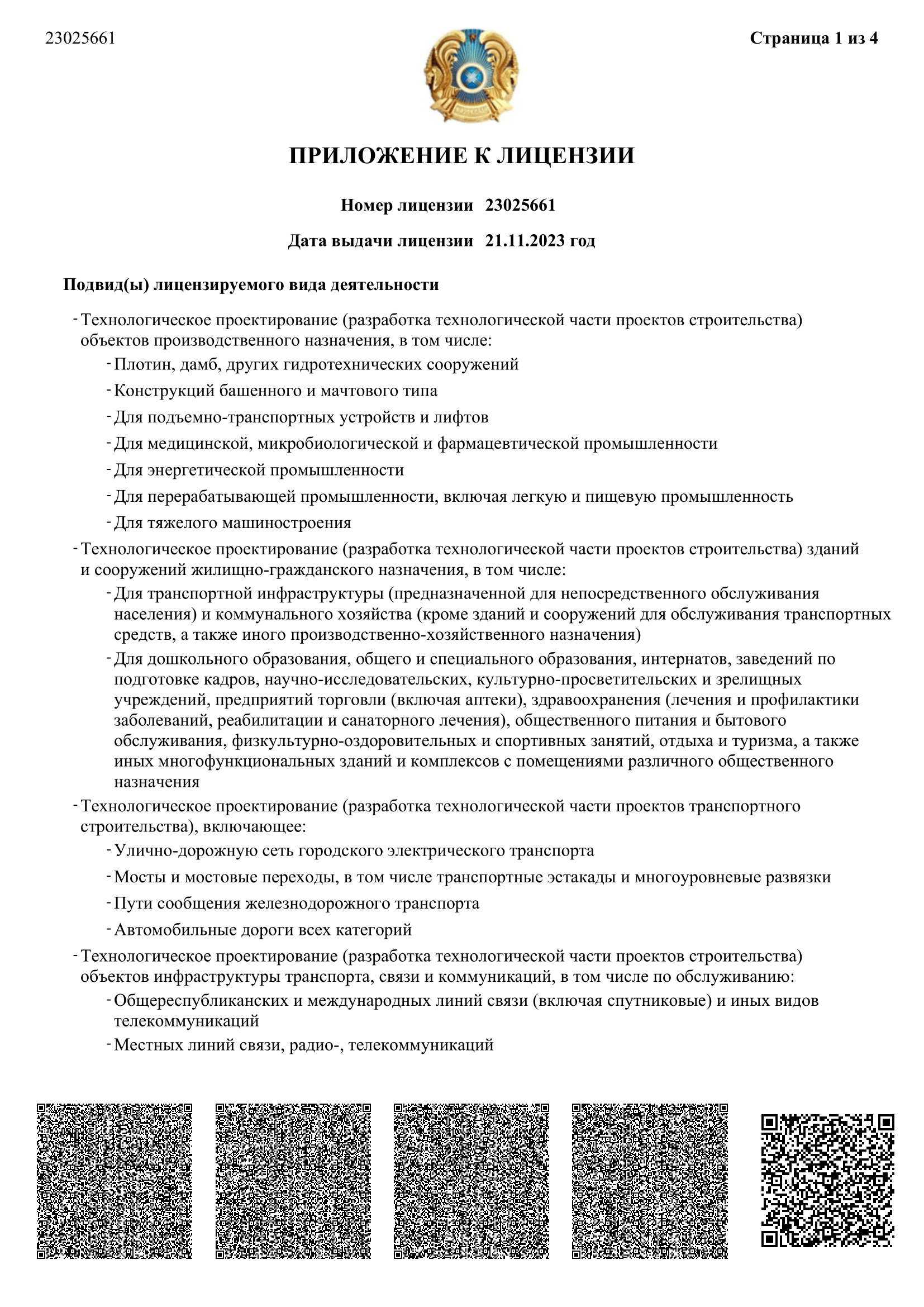 Лицензия на ПР-3 ТОО HERTZ-2